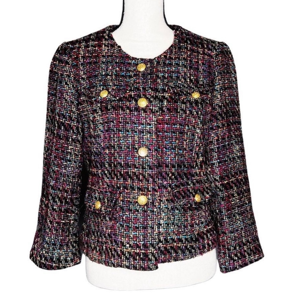 Sandro cropped tweed jacket blazer